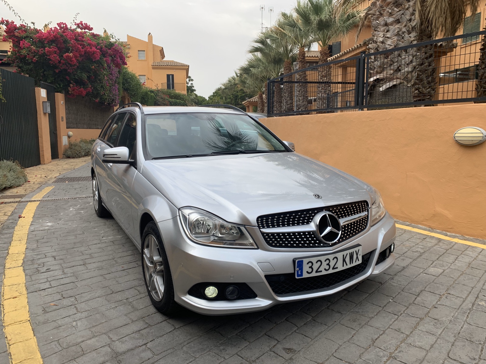 Silver Mercedes estate, the car Offbase uses for the gate pickup service